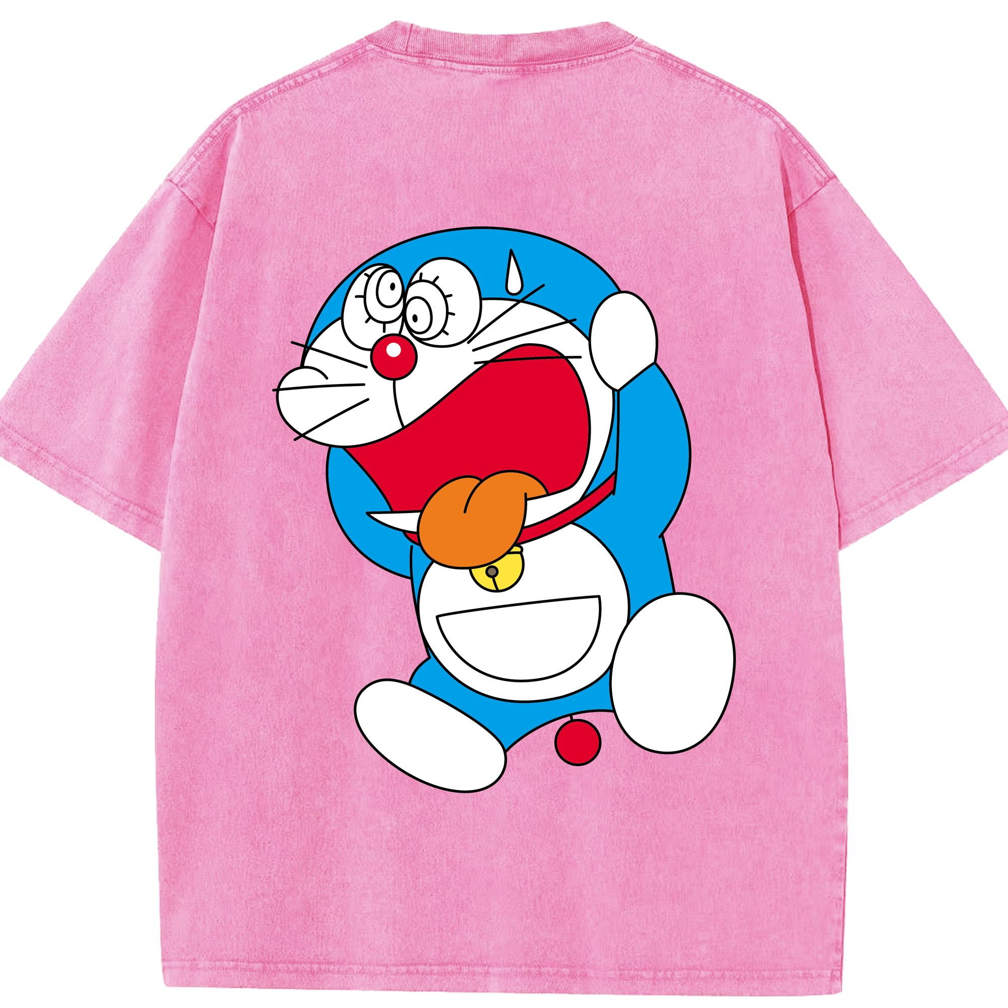 （画像用） ドラえもん Doraemon 綿100% ヴィンテージ風 半袖Tシャツ（背面プリント）